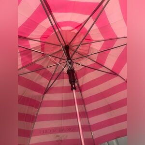 Victoria Secret Vtg Pink Striped Umbrella minor smudges can be cleaned
